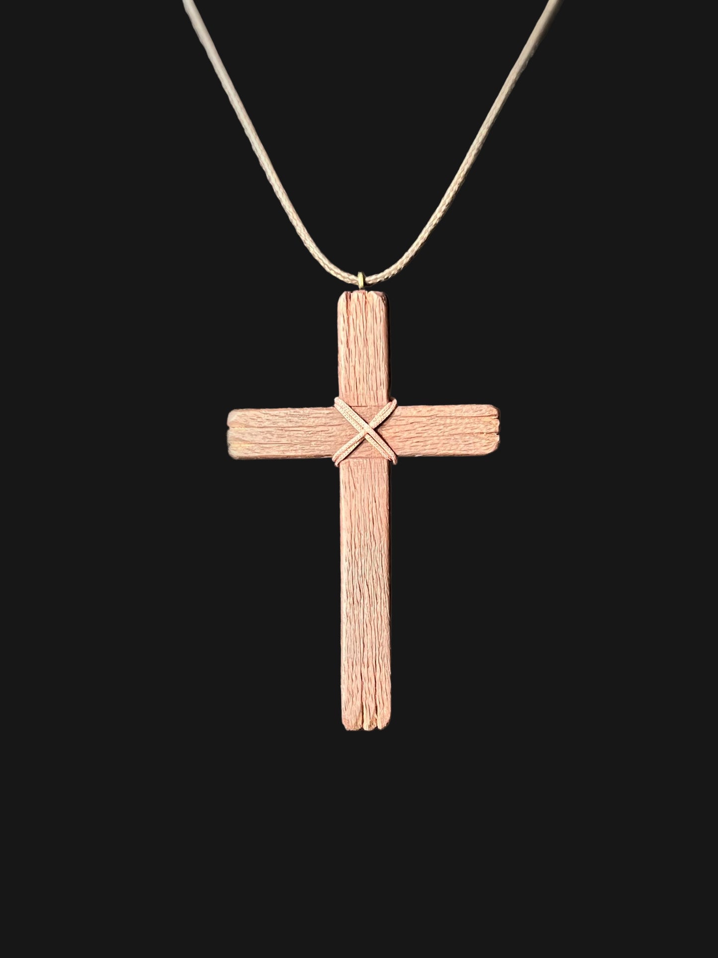 Wooden cross pendant