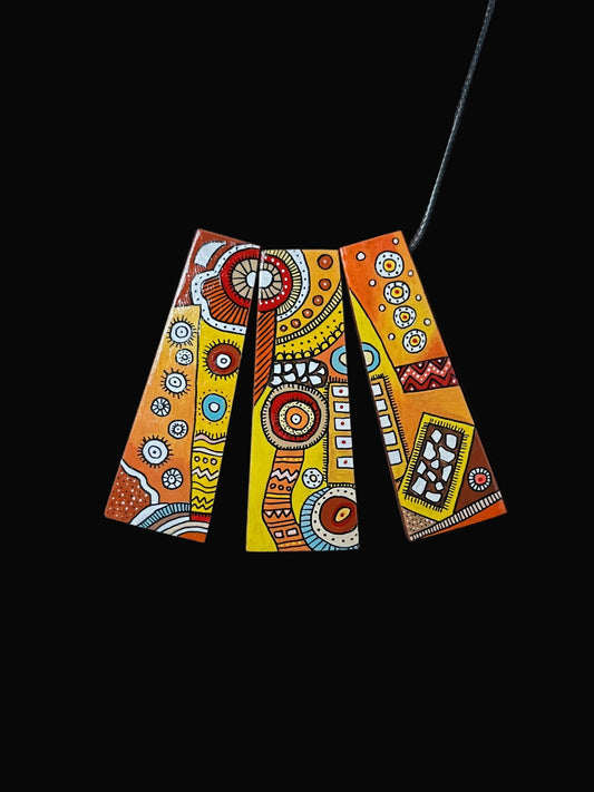 Colorful necklace with intricate patterns 