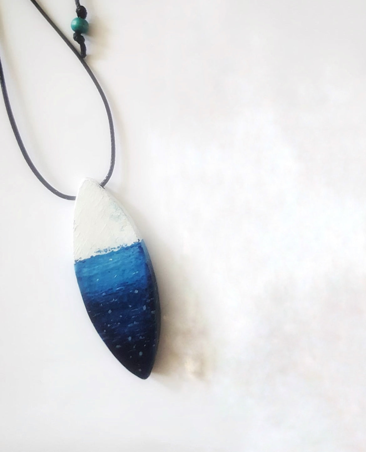 Hand-painted wooden necklace