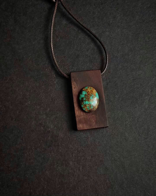 Wooden pendant necklace